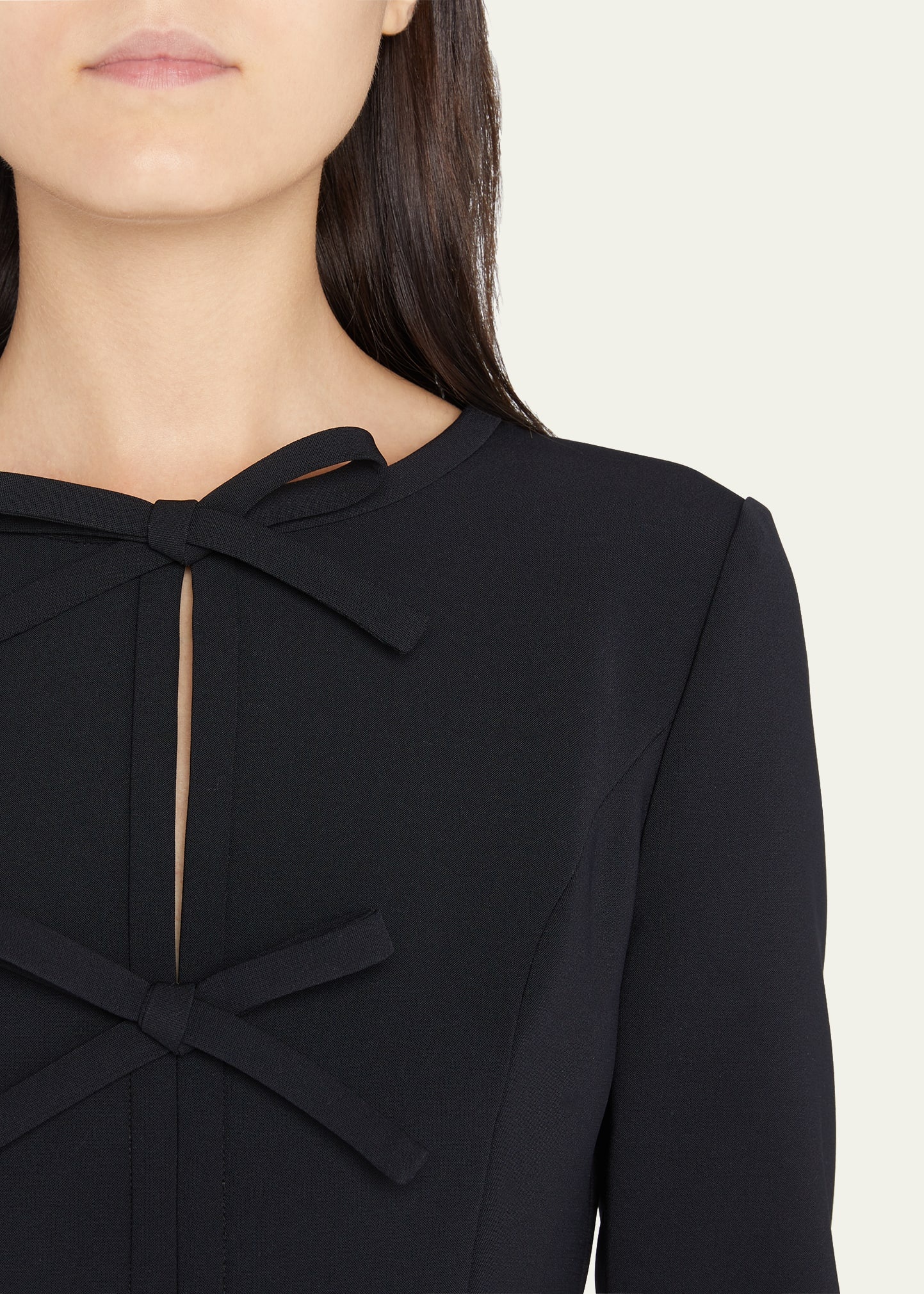 Triple Bow Keyhole-Front Midi Dress - 5