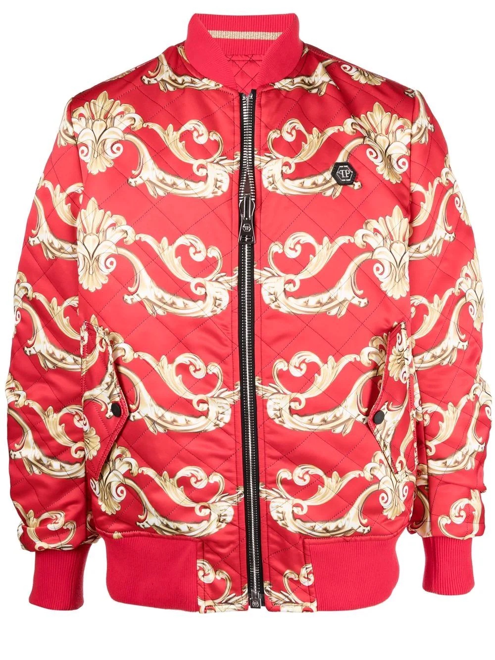 baroque pattern-print bomber jacket - 1