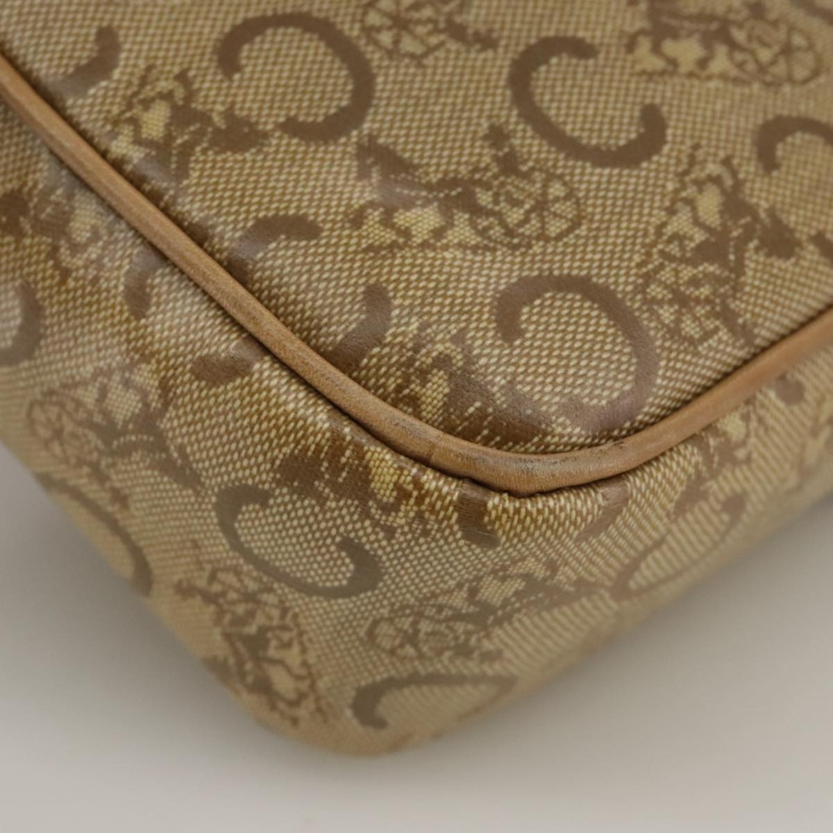 CELINE C Sulky Shoulder Bag Pvc Beige Gold - 11