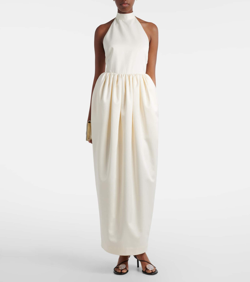 ROTATE Bridal halterneck satin gown outlook