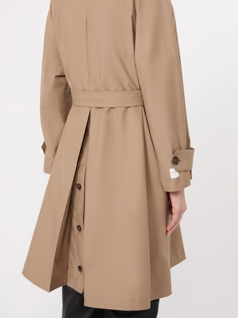 ALESSIO Double-breasted trench coat in water-repellent twill - CAMEL 6
