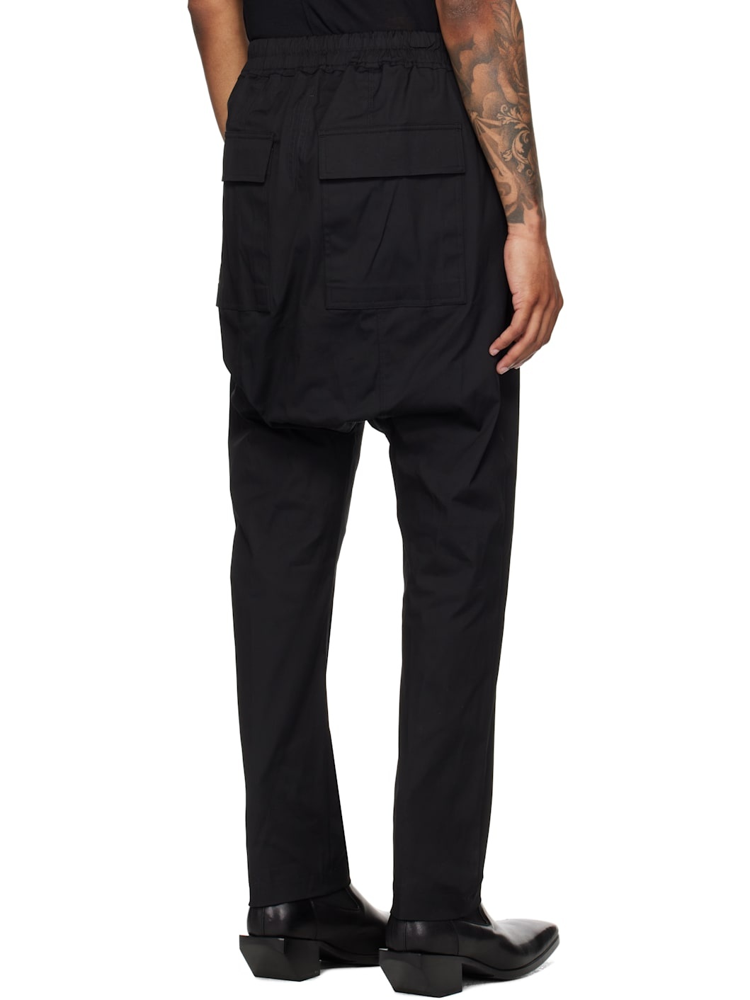 Black Concordians Drawstring Long Trousers - 3