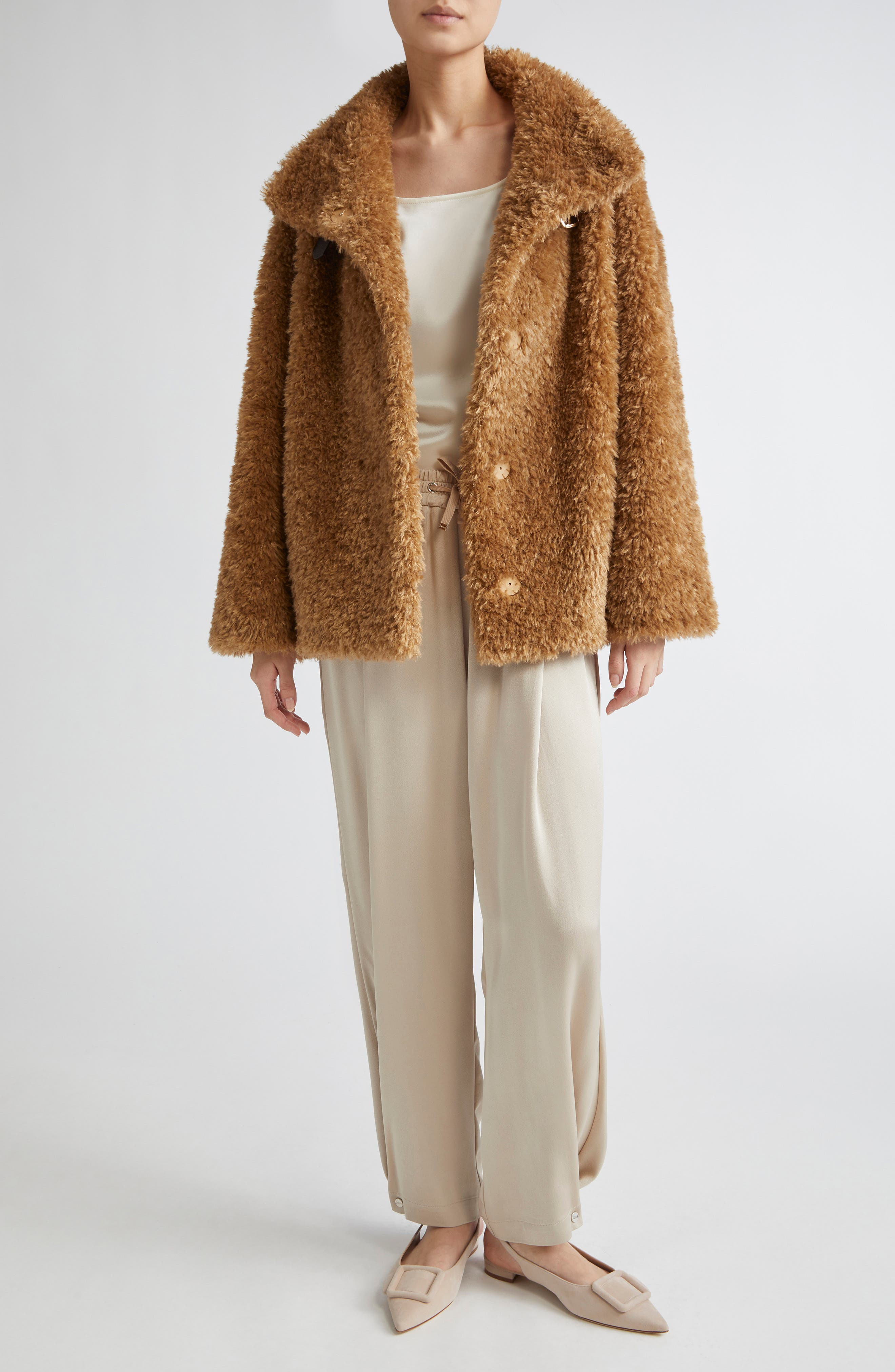 Herno Curly Faux Fur Jacket in Sabbia at Nordstrom - 2