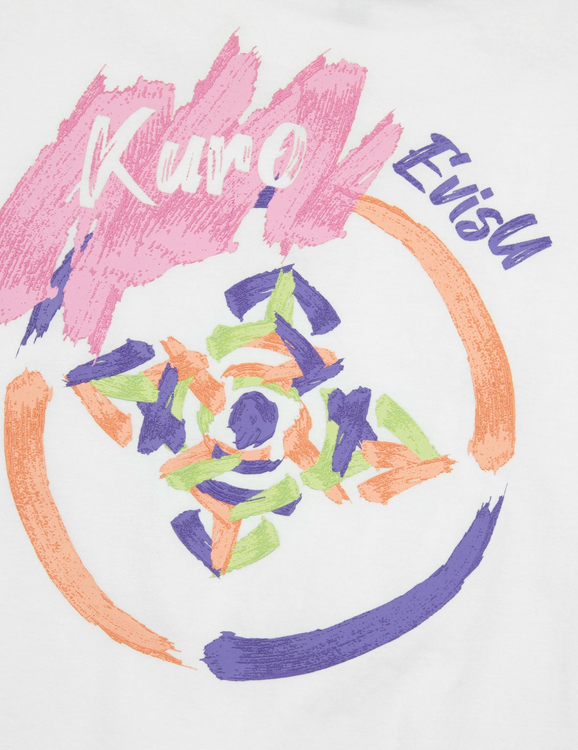 Brush Art Kamon Ruched Fashion Fit T-Shirt - 7
