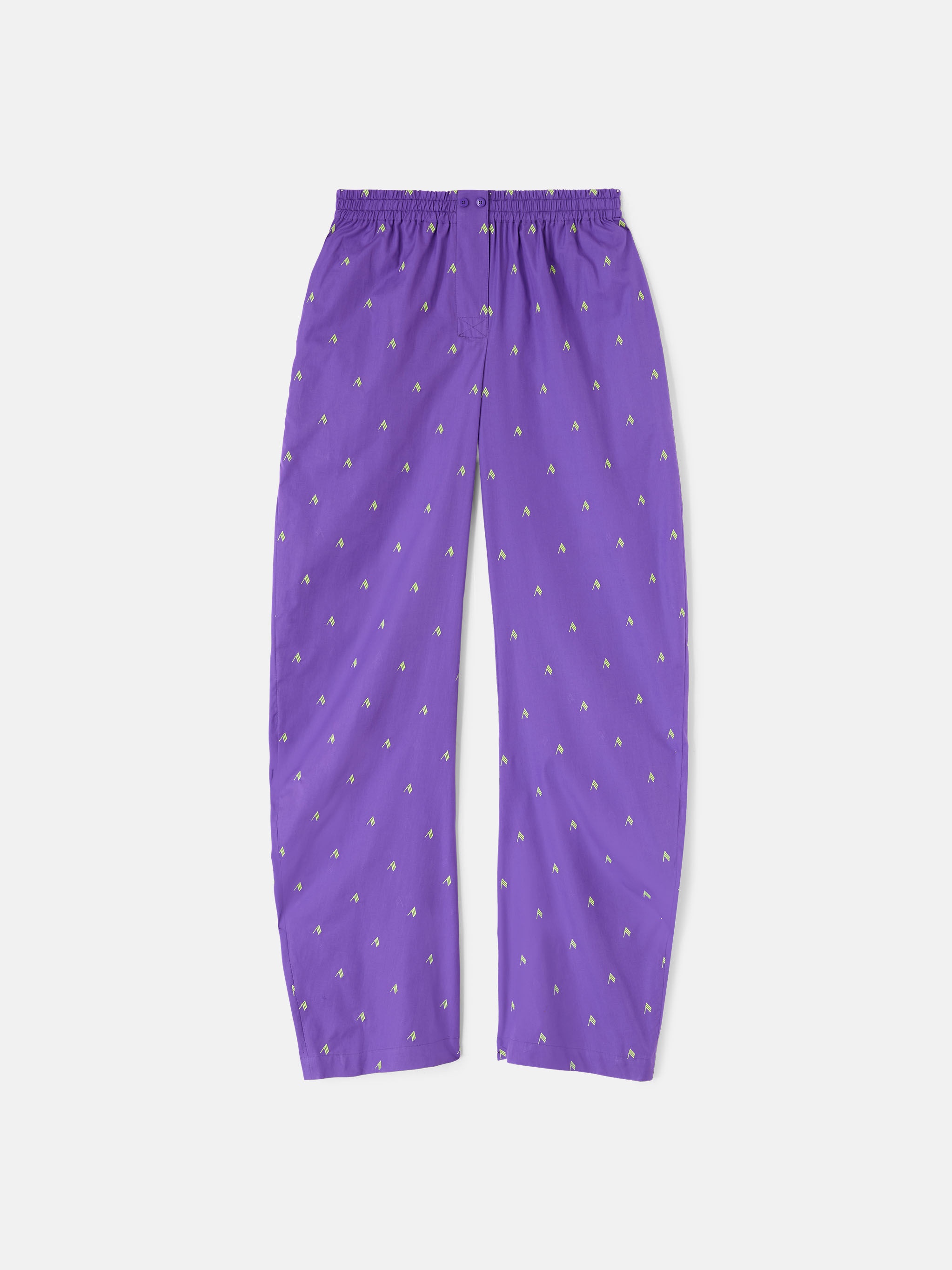 PURPLE AND LIGHT GREEN LONG PANTS - 1