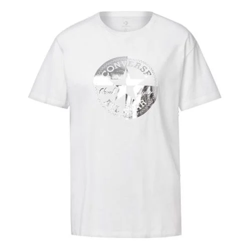 (WMNS) Converse Printing Casual Short Sleeve Round Neck White 10020520102 - 1