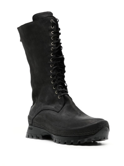 Yohji Yamamoto leather lace-up boots outlook