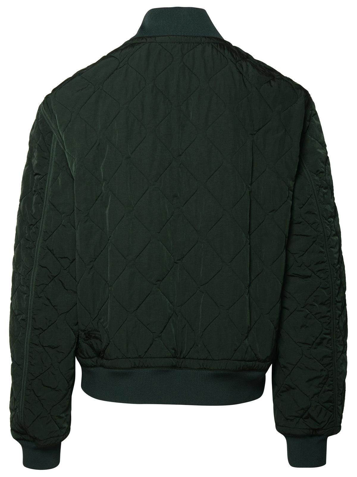 Burberry Bomber Jacket In Green Nylon Man - 3