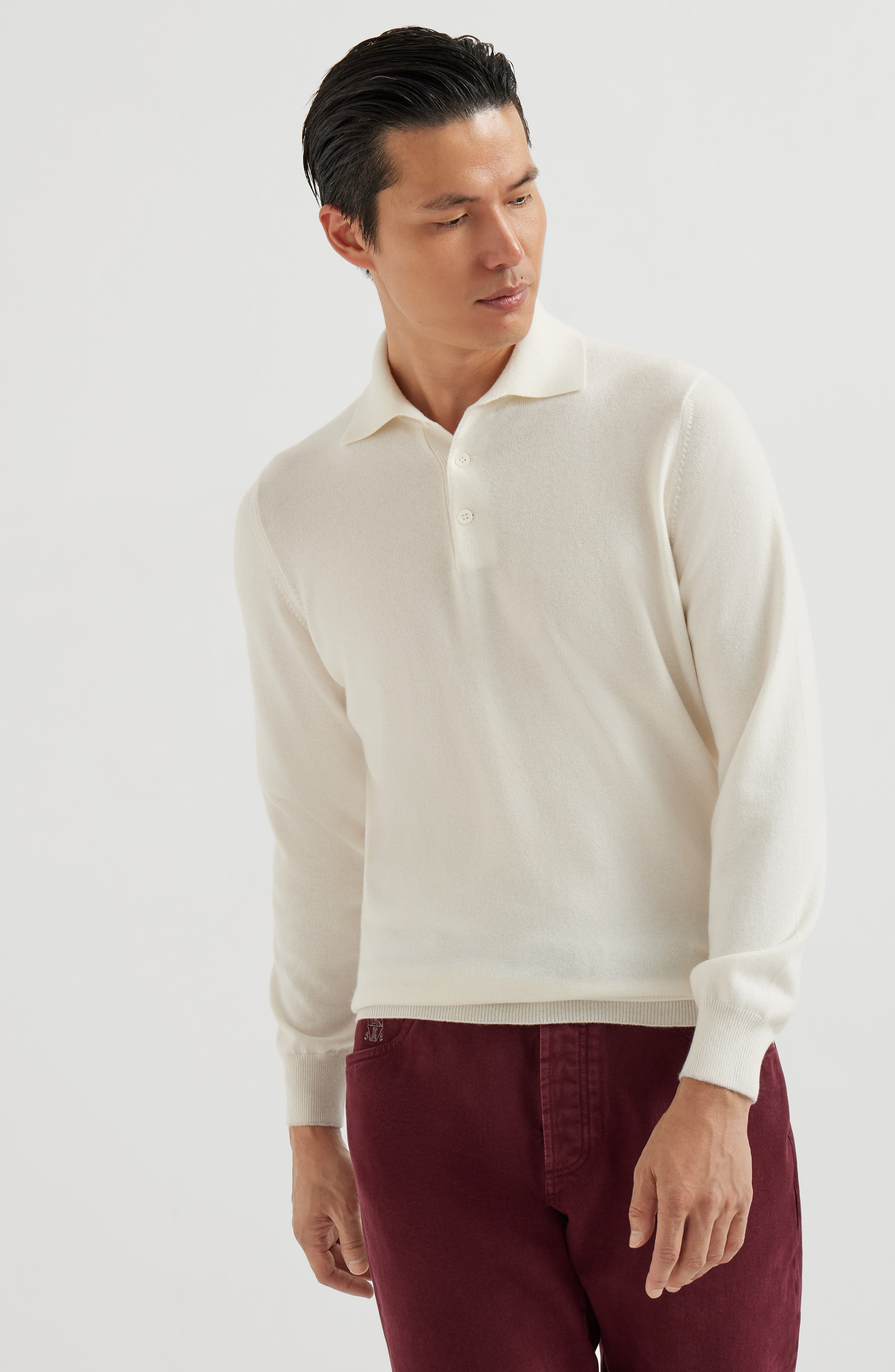 Brunello Cucinelli Polo-style sweater in Panama at Nordstrom - 2