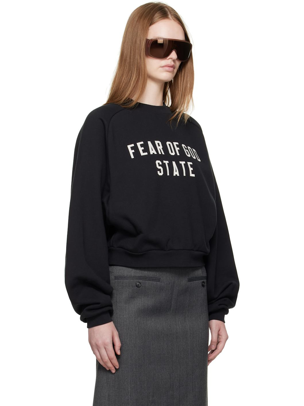 Black Fleece Raglan Crewneck Sweatshirt - 2