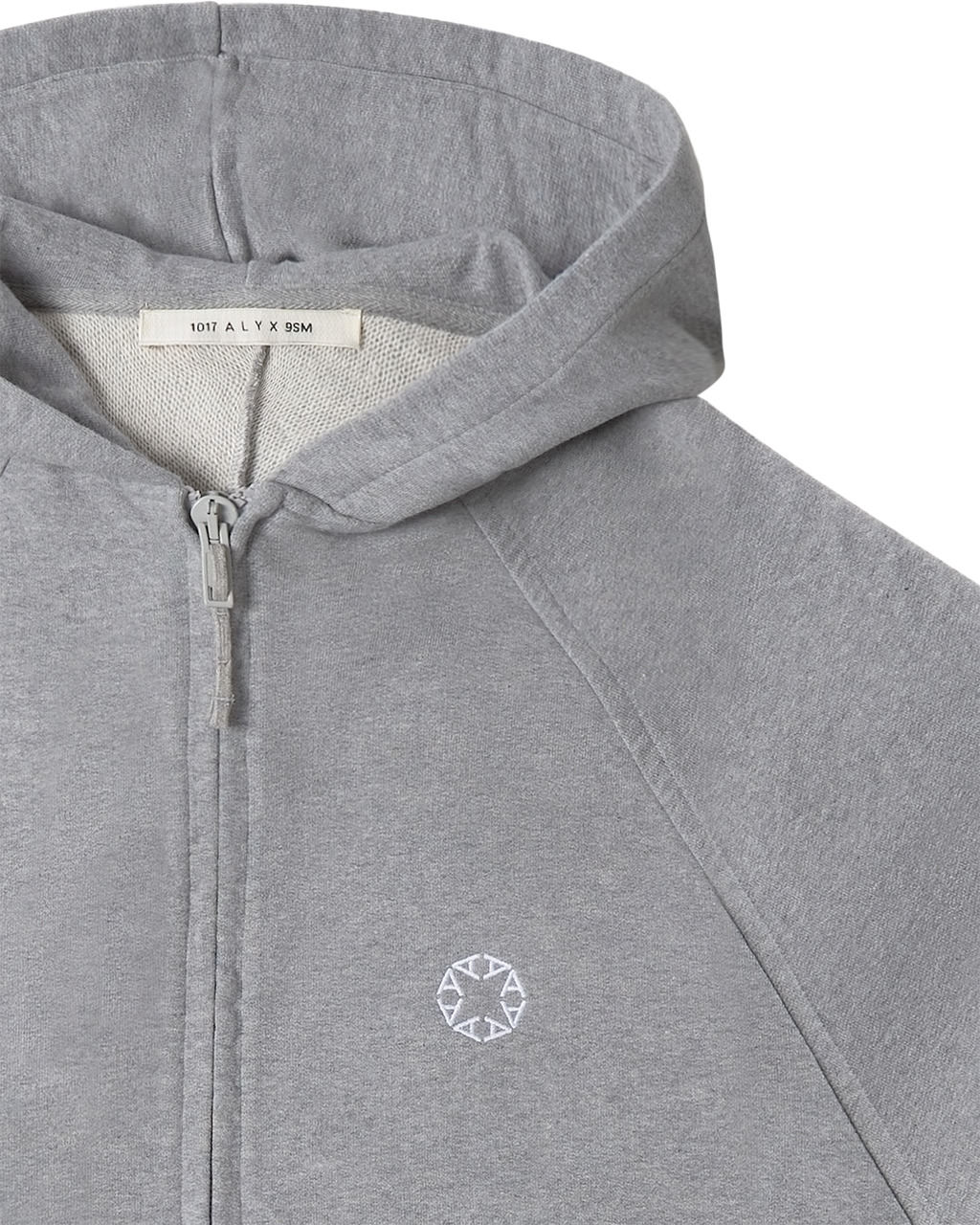 GREY OVERSIZED ZIP-UP HOODIE - 3