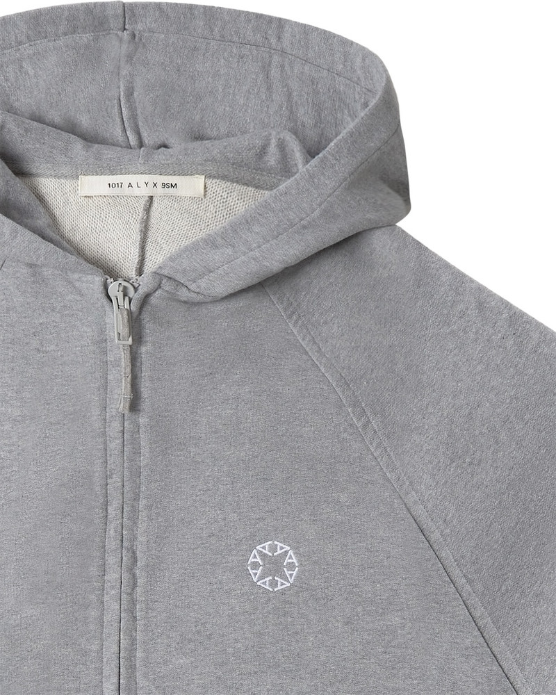 GREY OVERSIZED ZIP-UP HOODIE 3