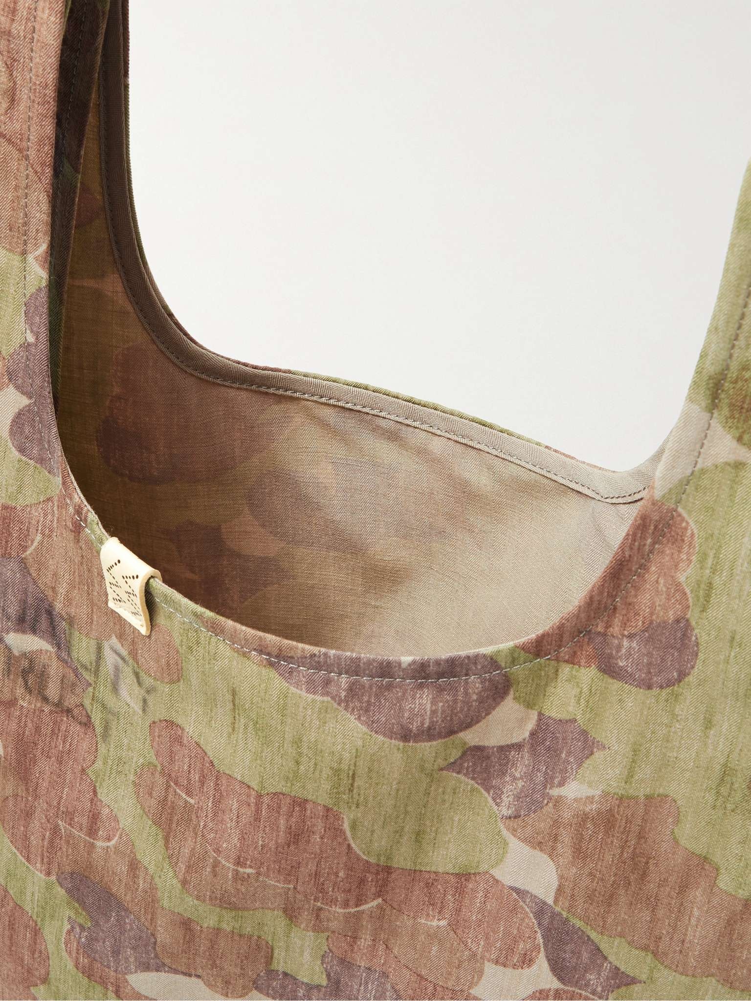 Camouflage-Print Wool and Linen-Blend Tote Bag - 3