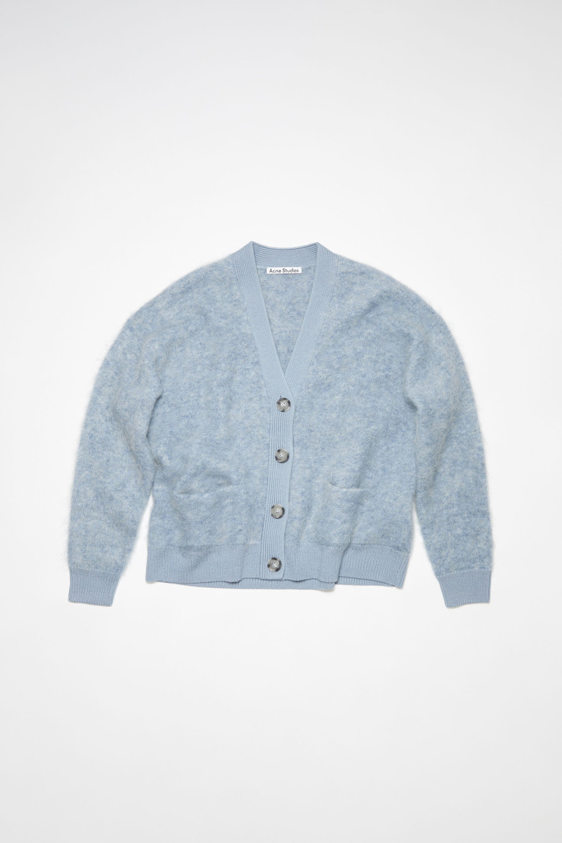 Wool mohair cardigan - Denim blue 6