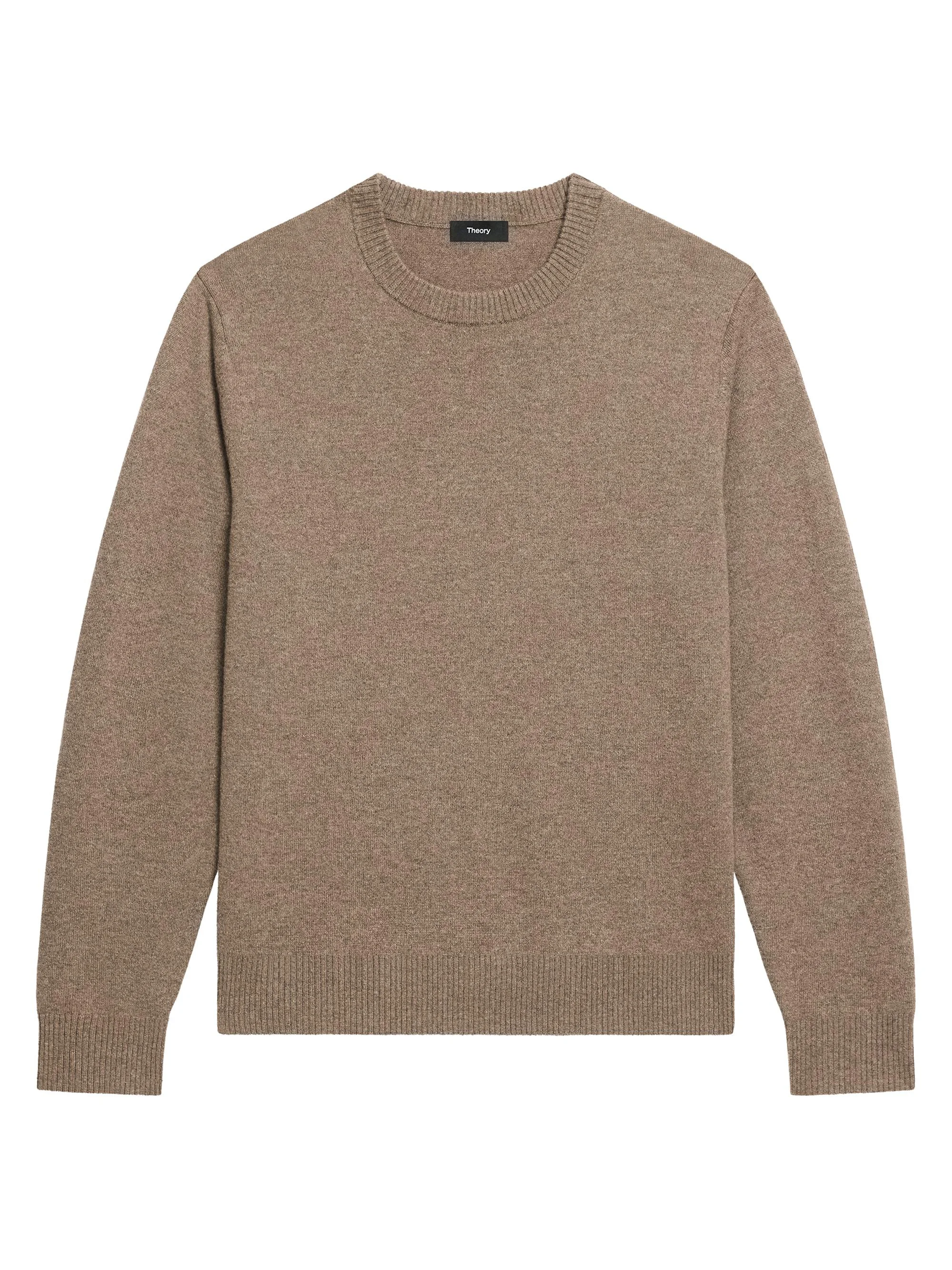 Men's Hilles Cashmere Crewneck Sweater - Dark Feather Melange - 1