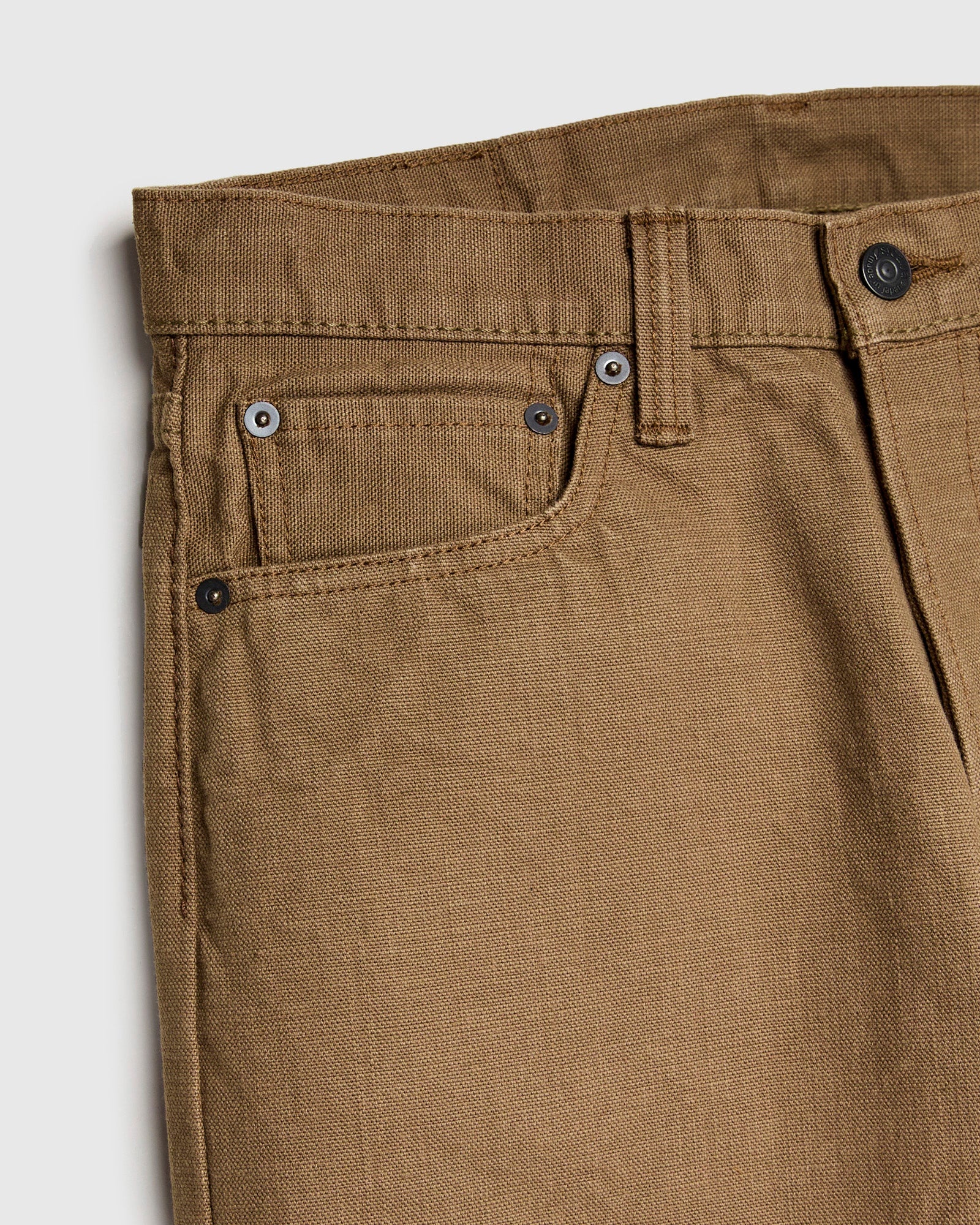 1175 "Khaki Beige" 13.5oz Duck Canvas Pants - Relaxed Tapered Fit - 5