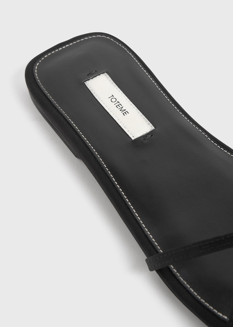 Satin crossover slides black 5