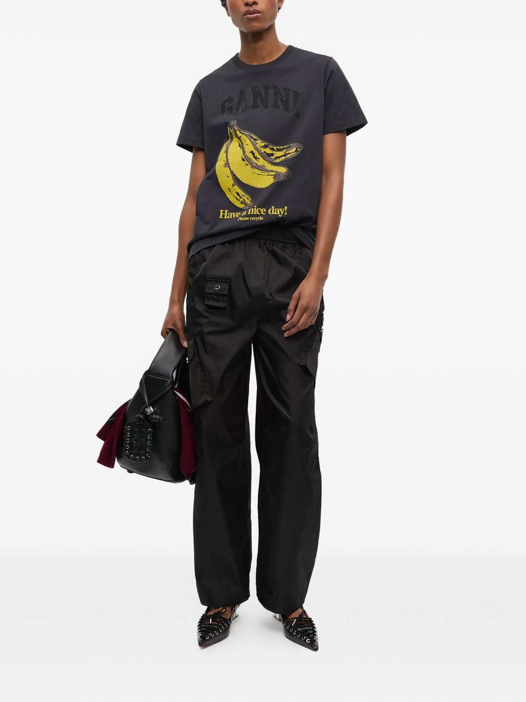 Basic Cotton Jersey Banana Relaxed Fit T-Shirt - 2