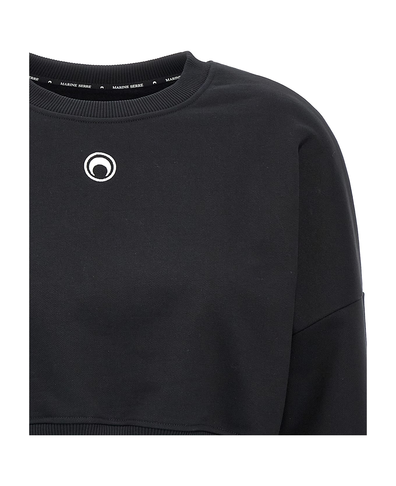 'moon Logo' Cropped Sweatshirt - 3