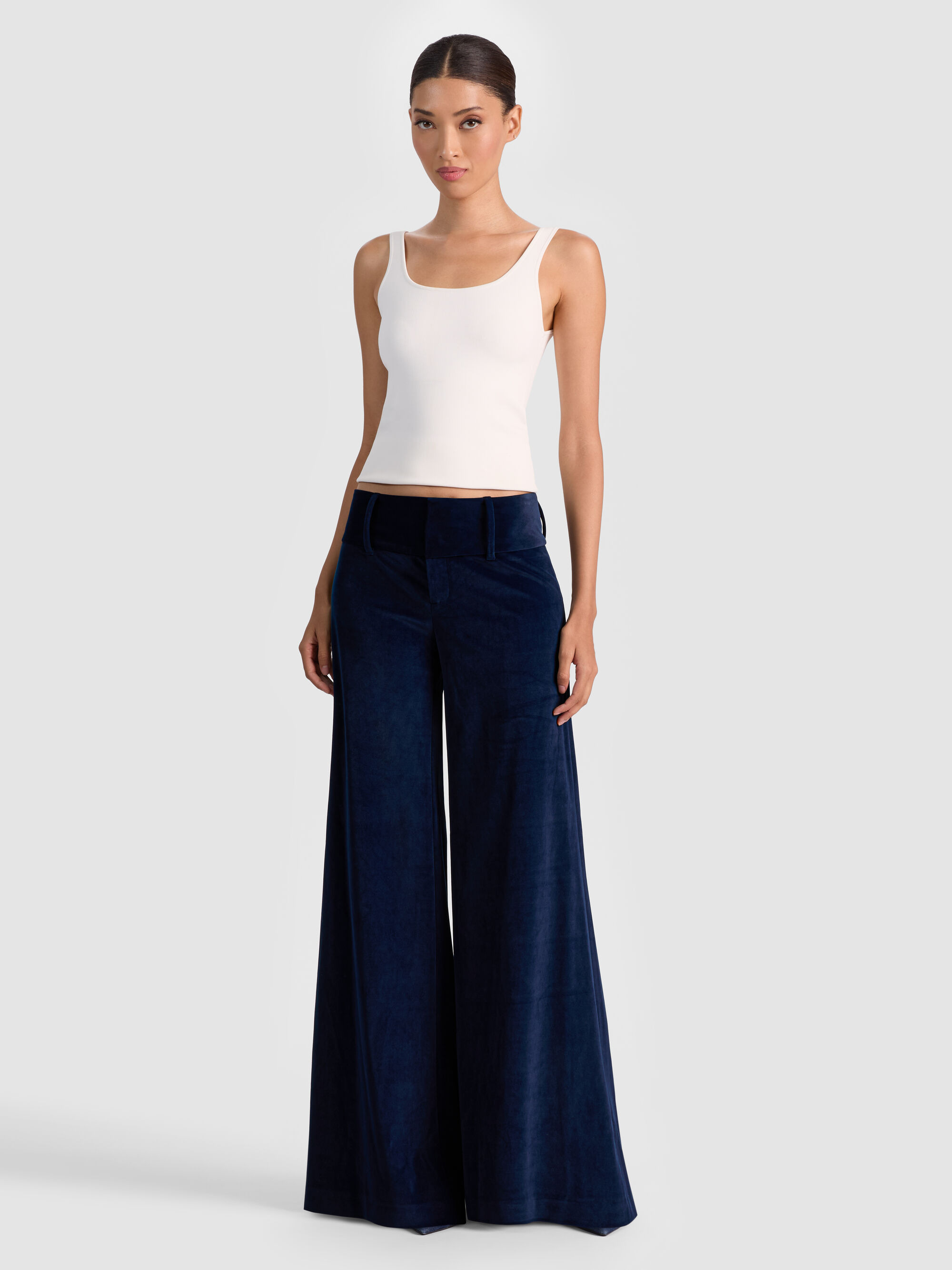OLIVIA VELVET WIDE LEG PANT - 3