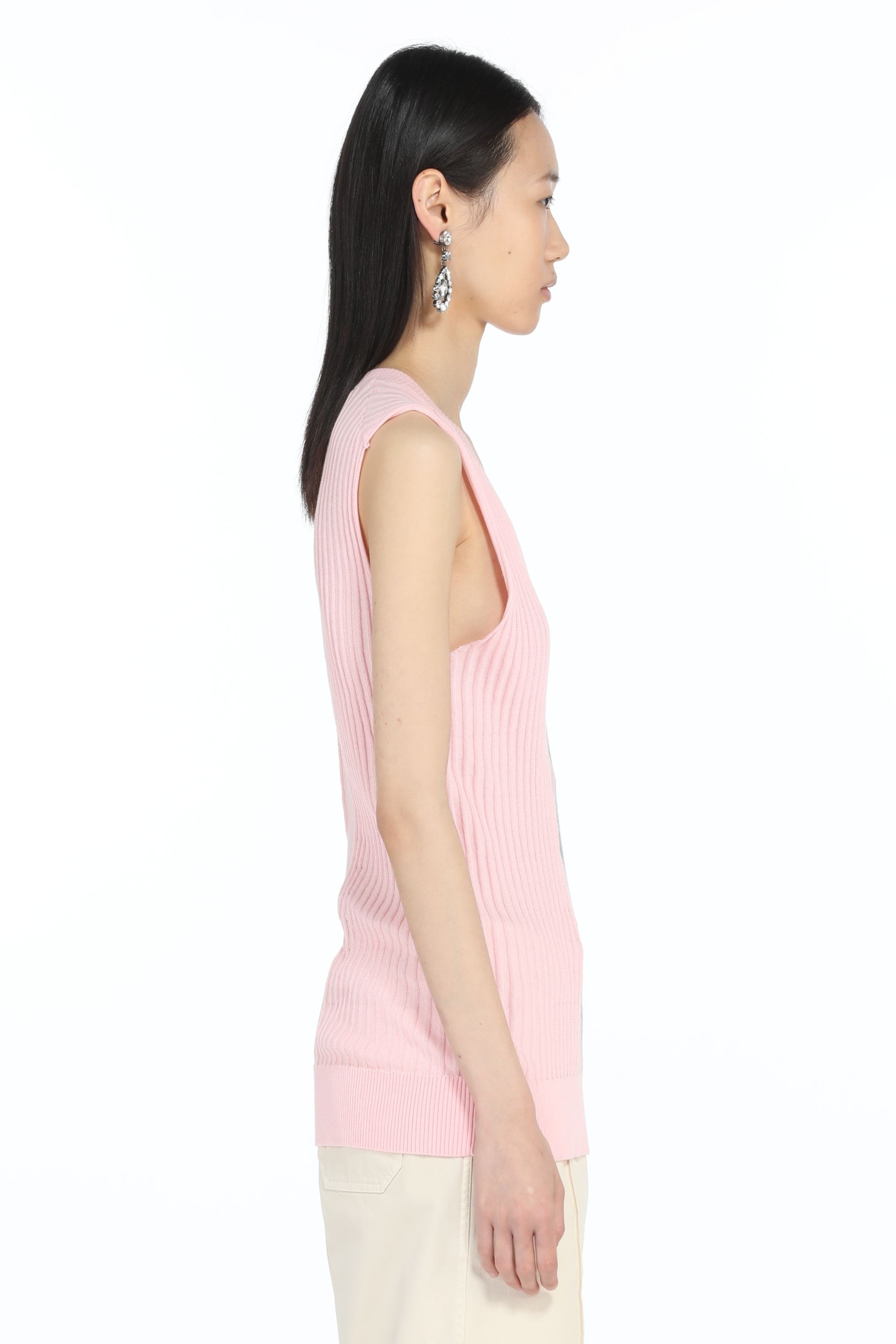 DIAMOND-JACQUARD COTTON VEST - 3