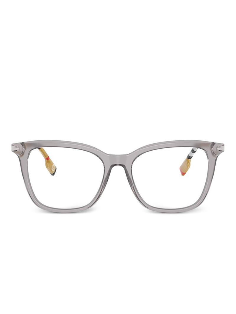 check-pattern cat-eye glasses 1