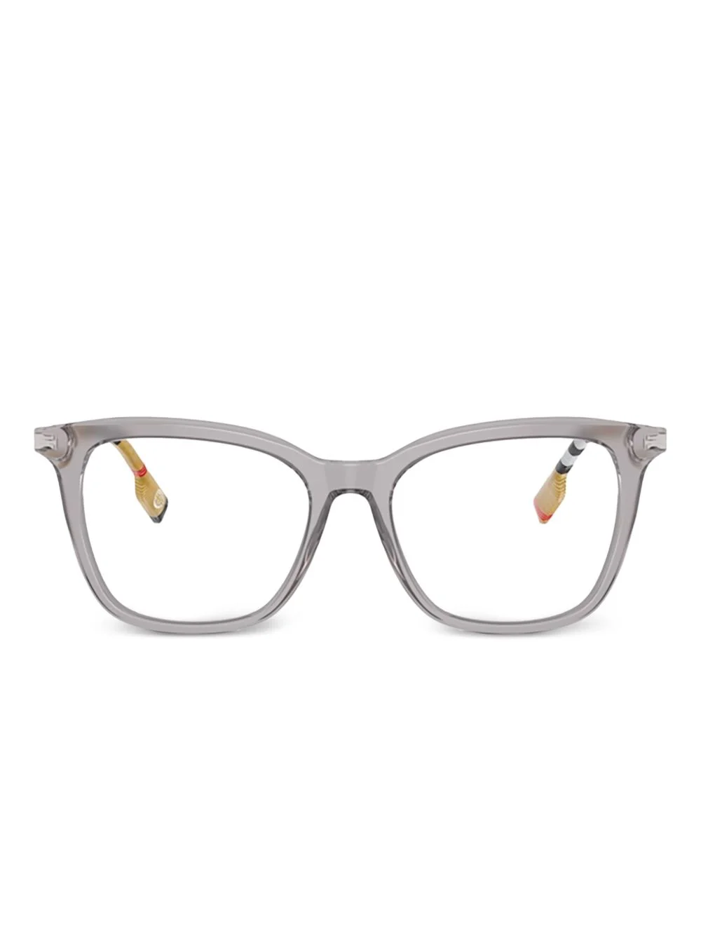 check-pattern cat-eye glasses - 1
