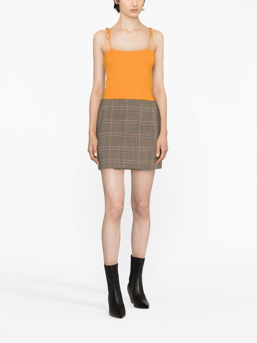 Staffa check-pattern mini skirt - 3
