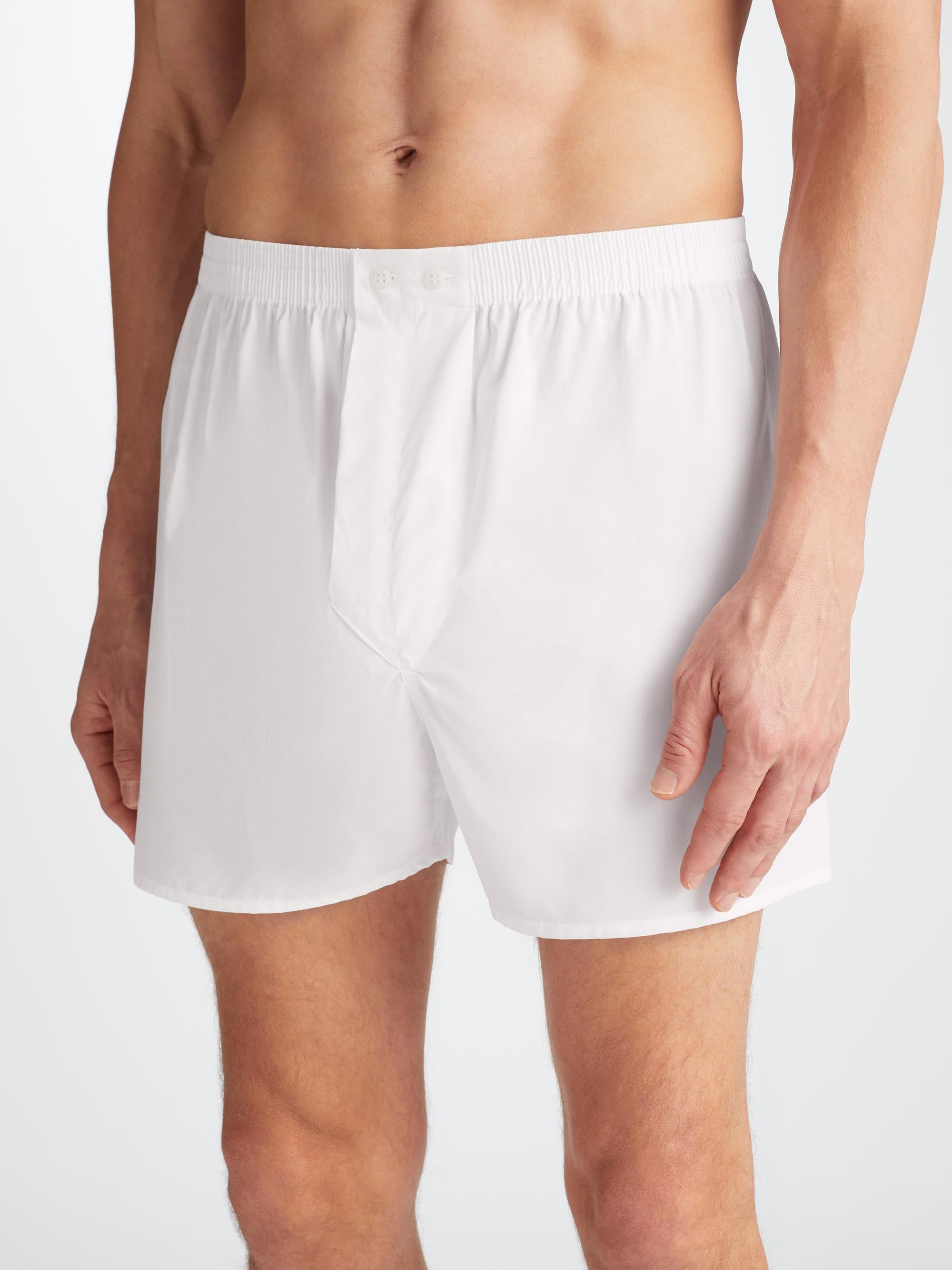 Men's Classic Fit Boxers Savoy Cotton White - 3