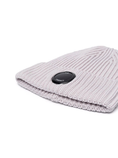 C.P. Company logo-patch ribbed-knit beanie outlook