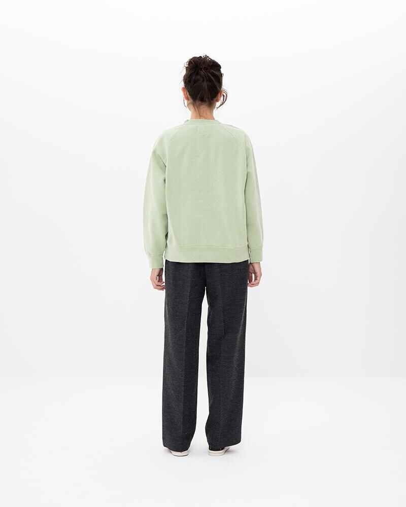 AMPLUS CREW L/S DMGD (U.D.) W LT.GREEN - 4