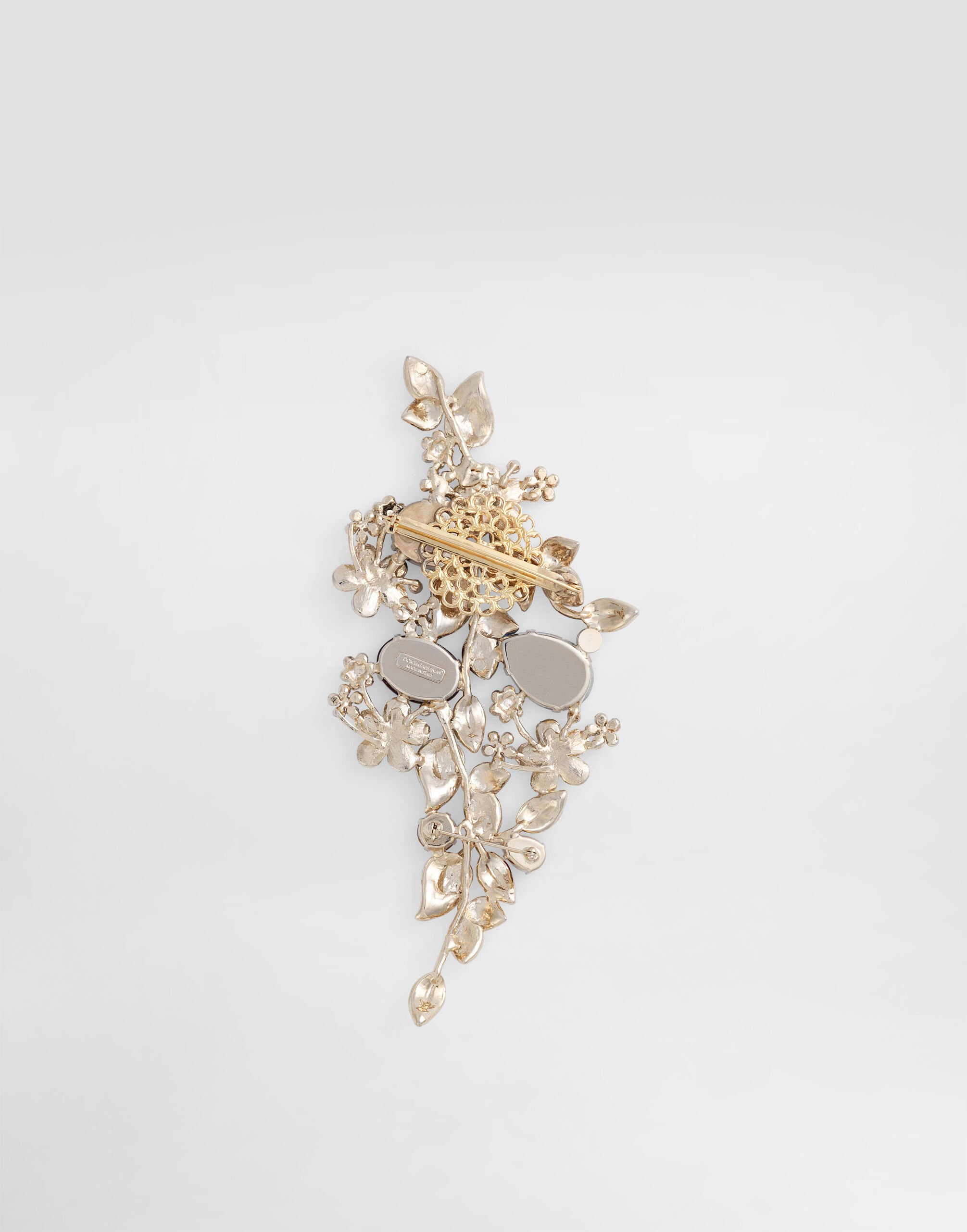 Maxi floral brooch with rhinestones - 3