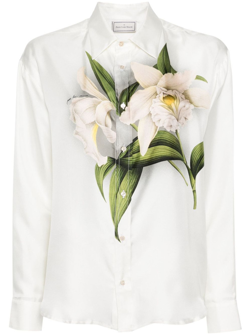Aloe floral-print silk shirt 1