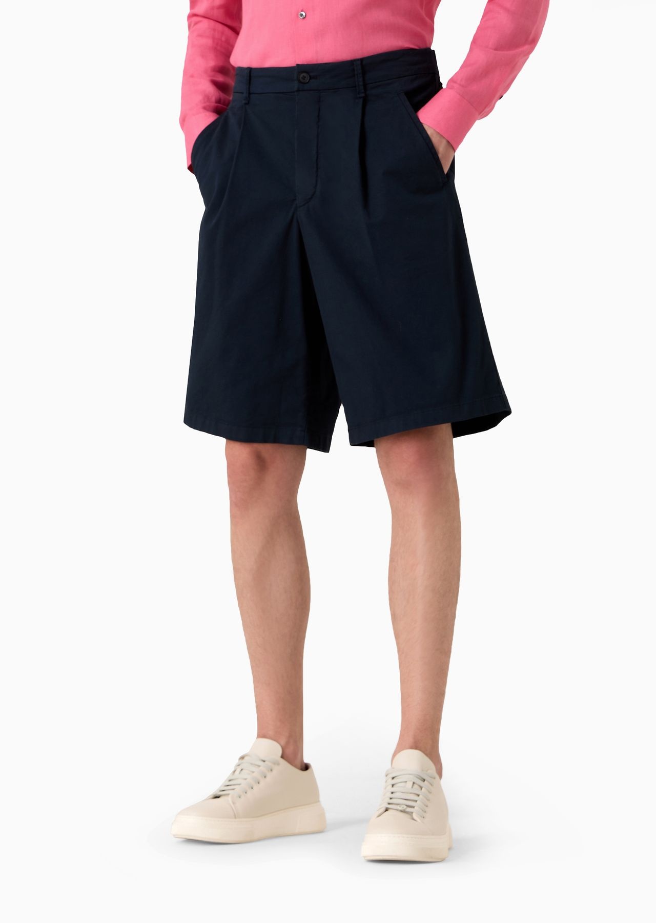 Board shorts in stretch-cotton gabardine - 2