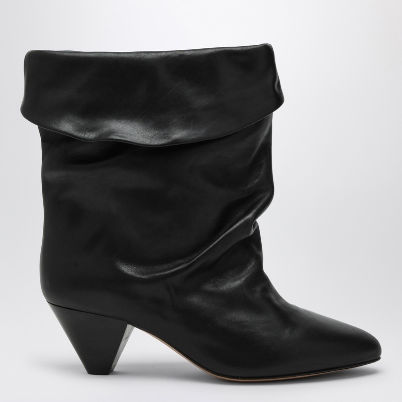 Black Riska boot with turn-up - 1