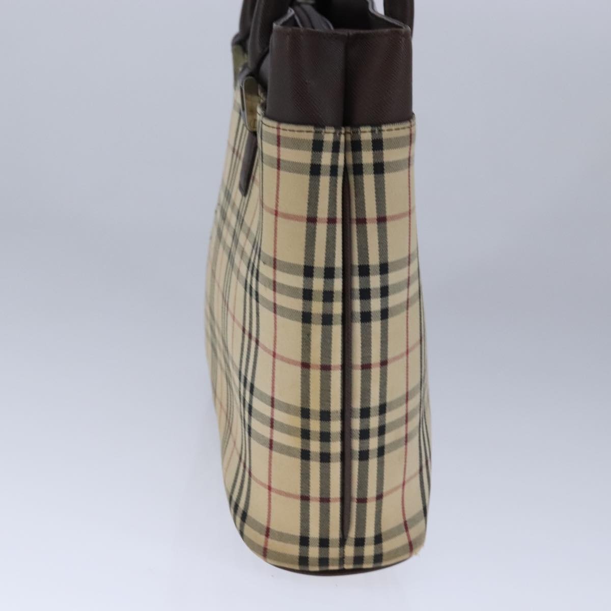 Burberry Nova Check Hand Bag Canvas Beige - 4