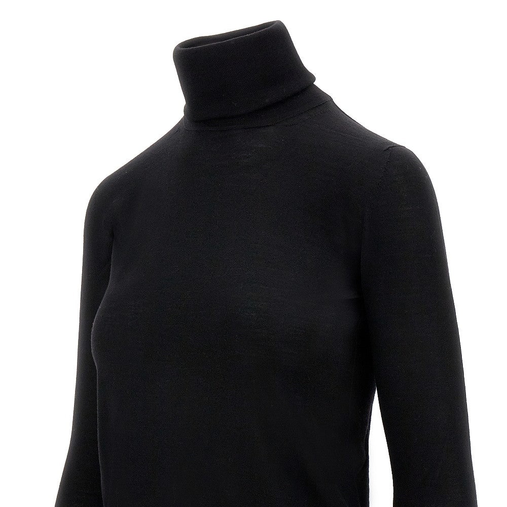 PURE NEW WOOL TURTLENECK SWEATER - 2