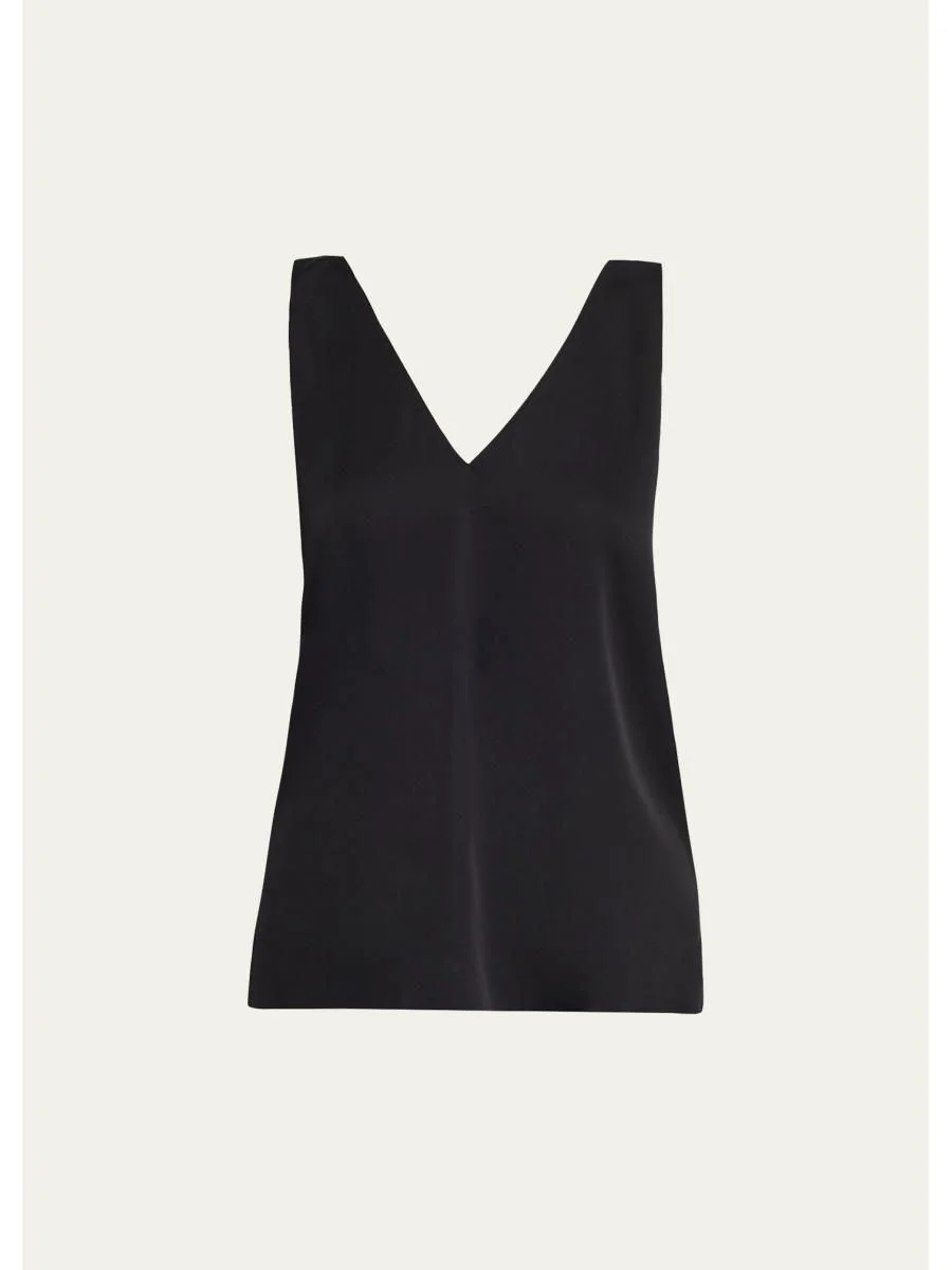 Sailor Sleeveless V-Neck Blouse - 1