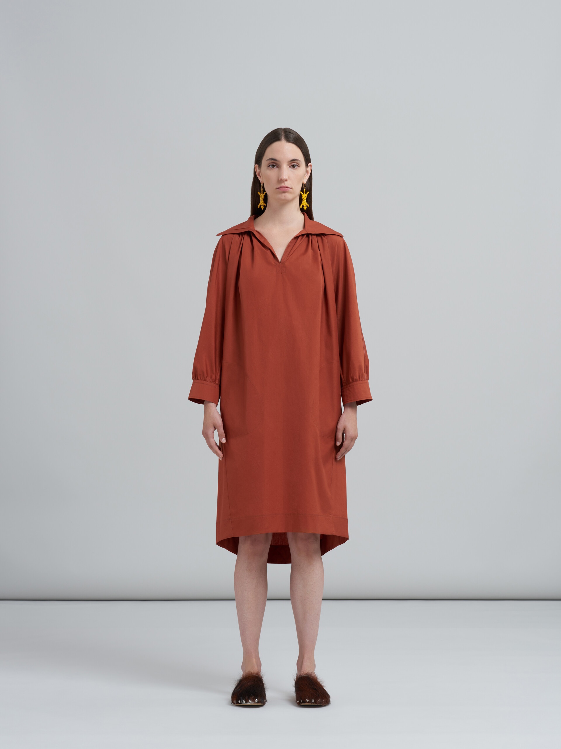 COTTON POPLIN BALLOON DRESS - 2