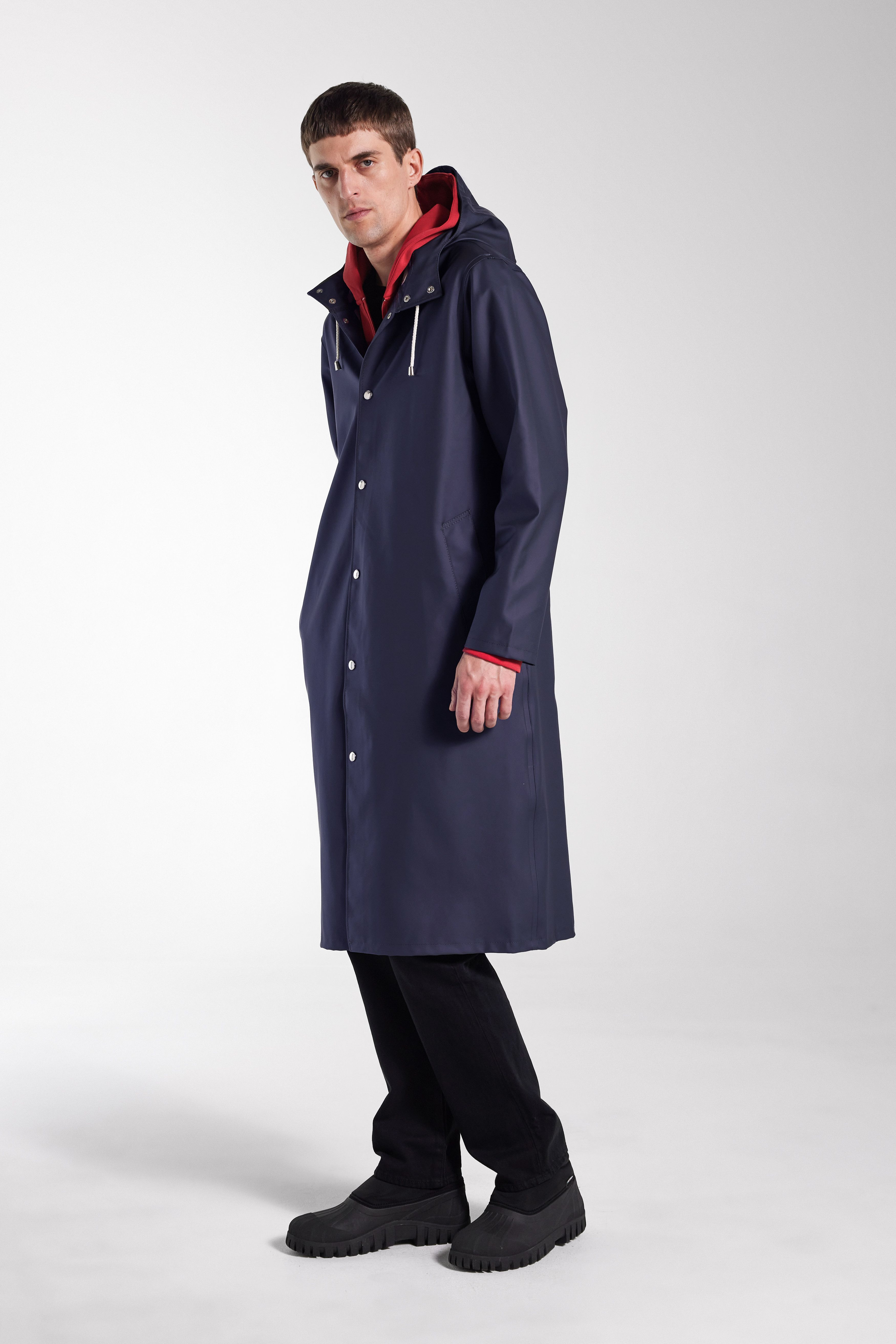 Stockholm Long Raincoat Navy - 5