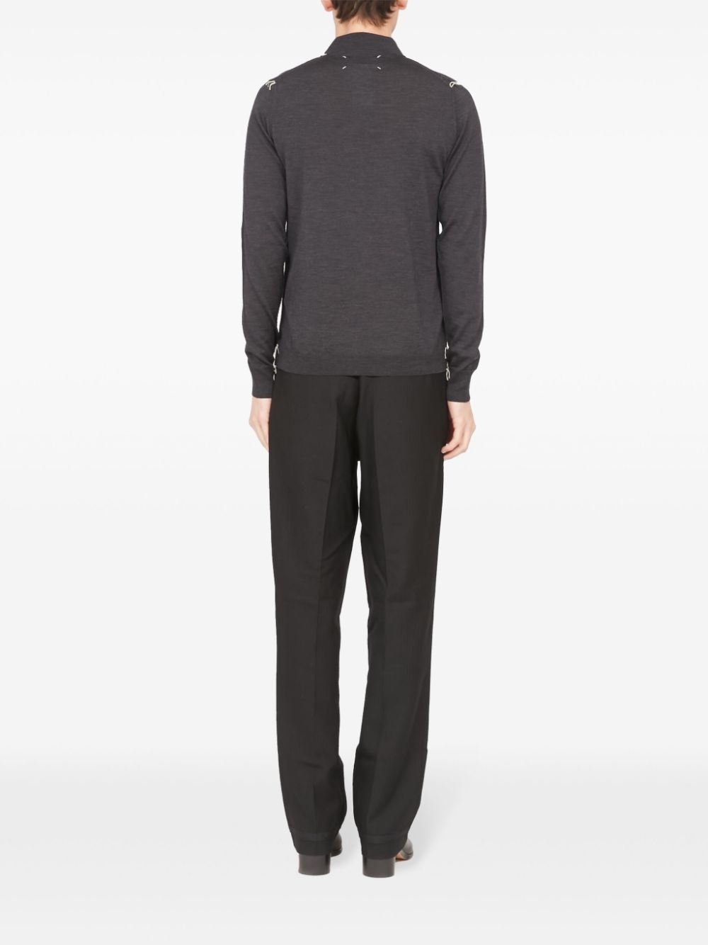 wool polo jumper - 4