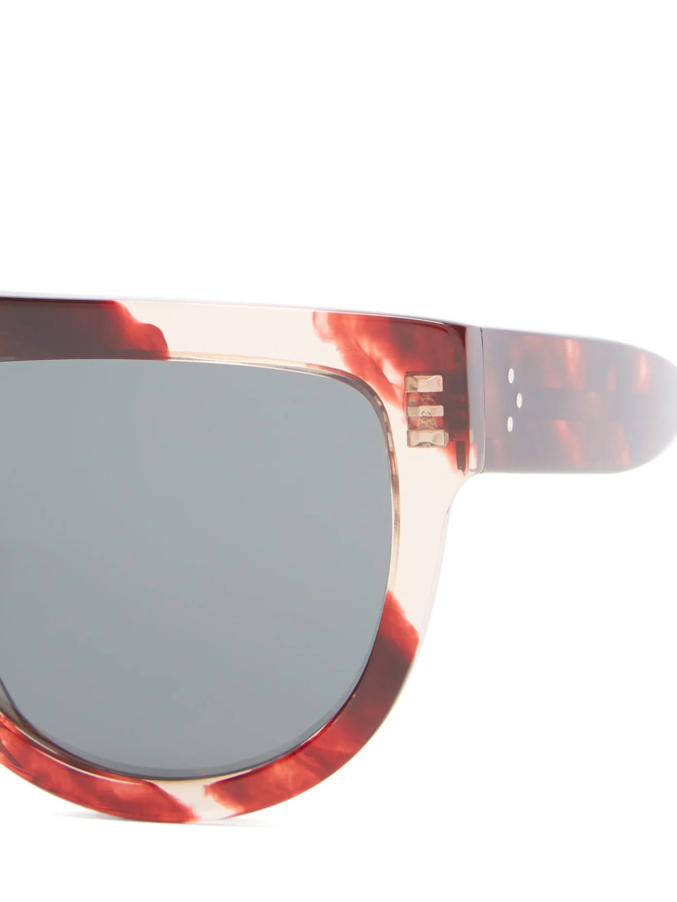 Shadow D-frame marbled acetate sunglasses - 5