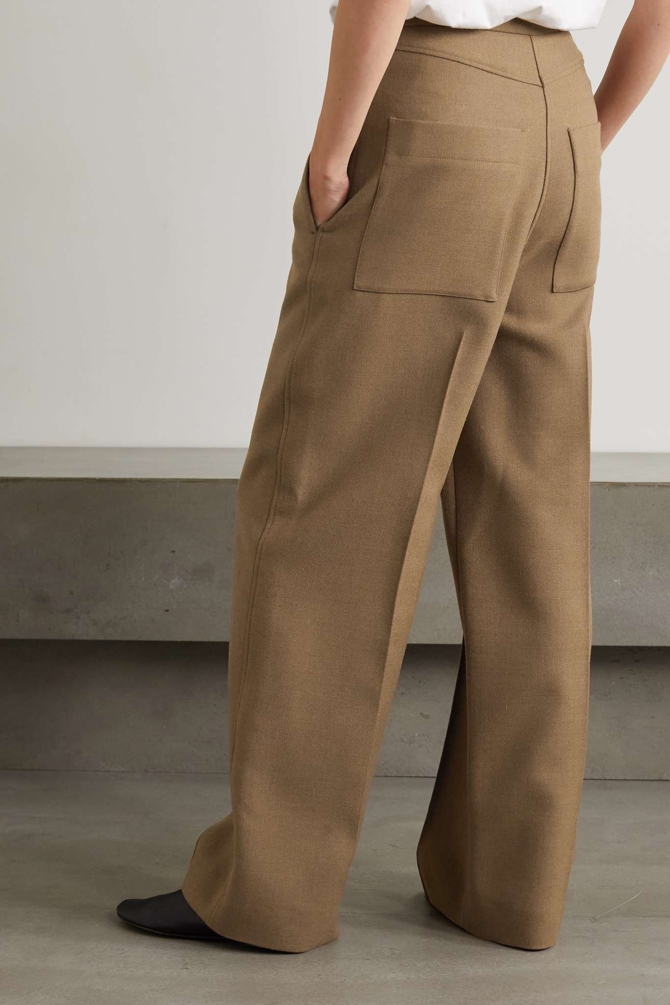 Wool-twill wide-leg pants - 3