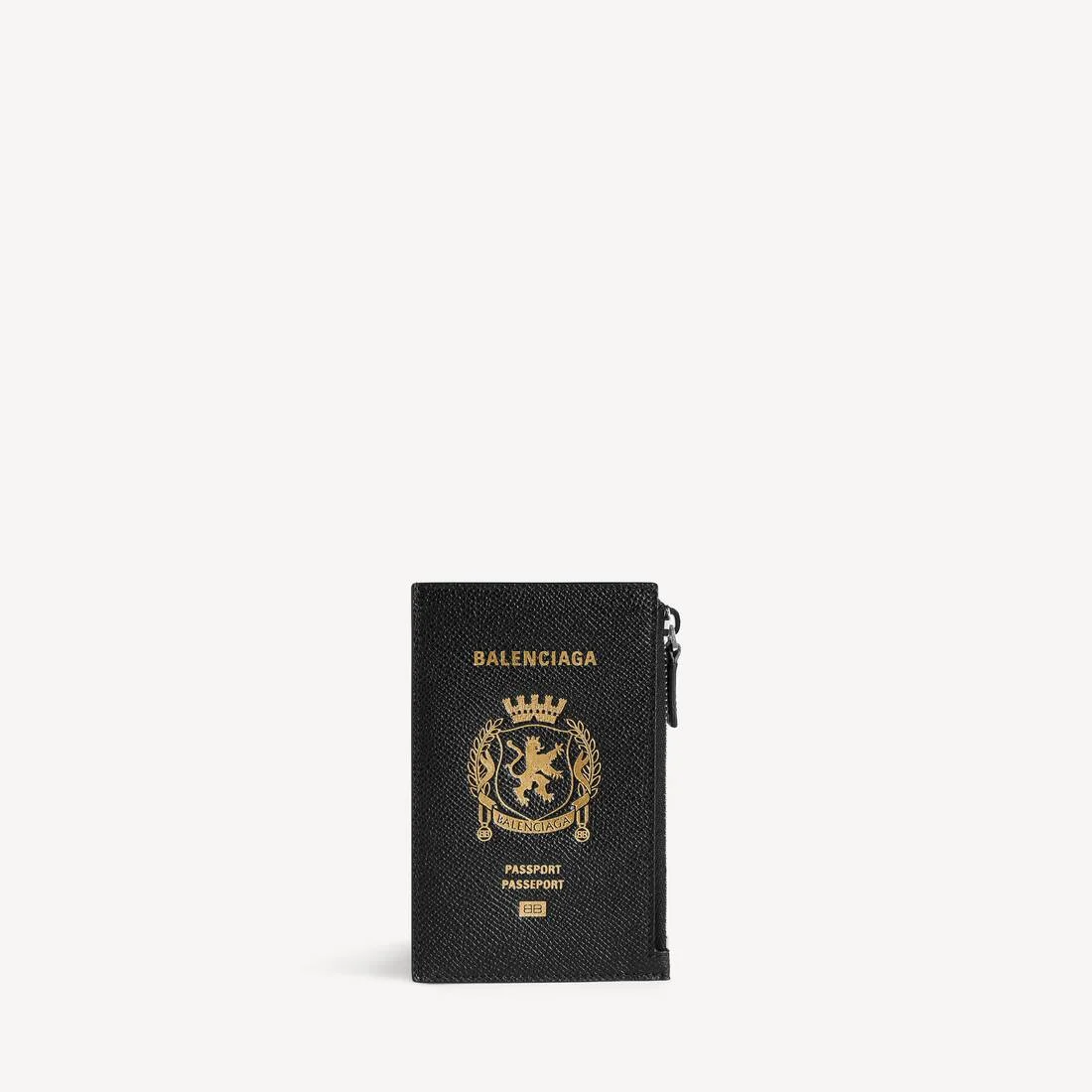 Men's Passport Long Coin And Card Holder in Black - 1