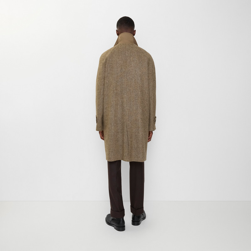 Long Herringbone Wool Dual Burberry Car Coat 4