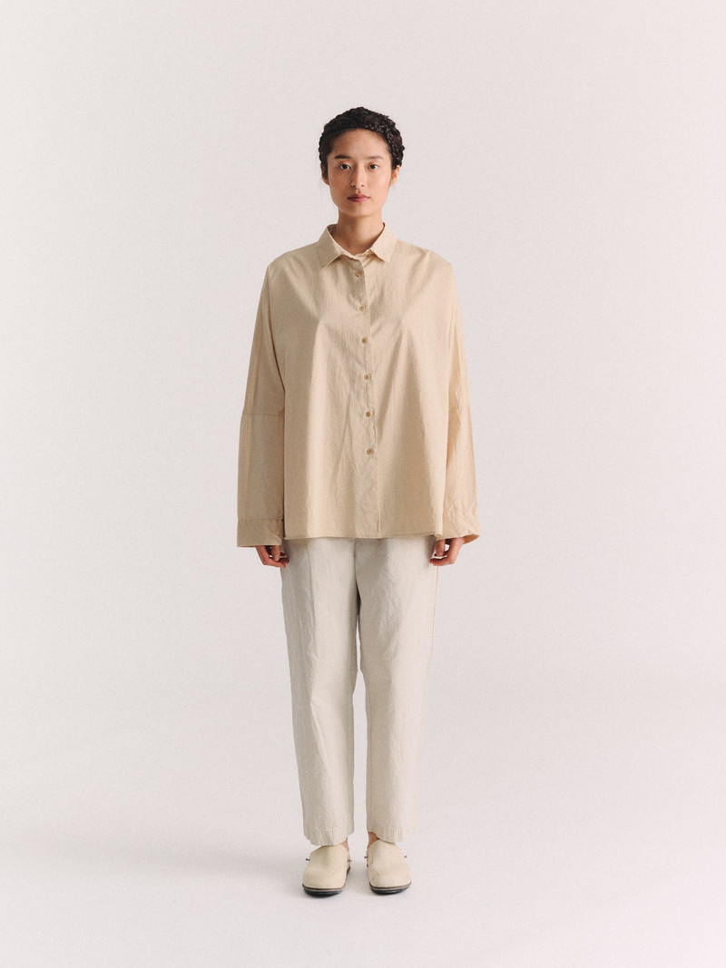 CASEY/CASEY WAGA LS SHIRT - PAPER SAT - LIGHT BEIGE outlook