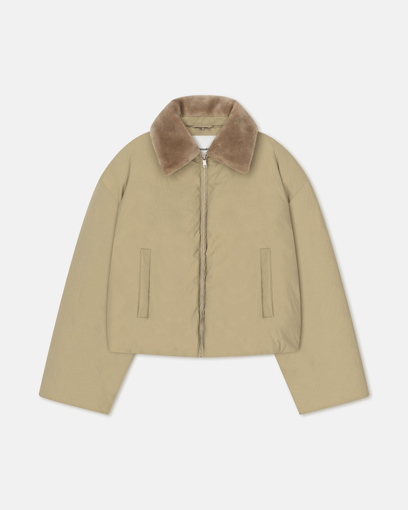 Faux Fur and Tech Nylon Jacket 1