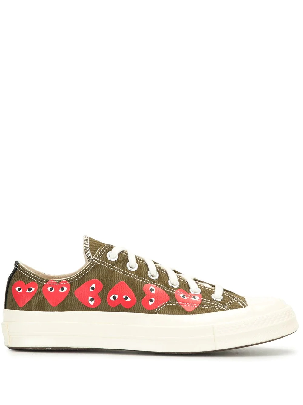 signature red heart print sneakers - 1