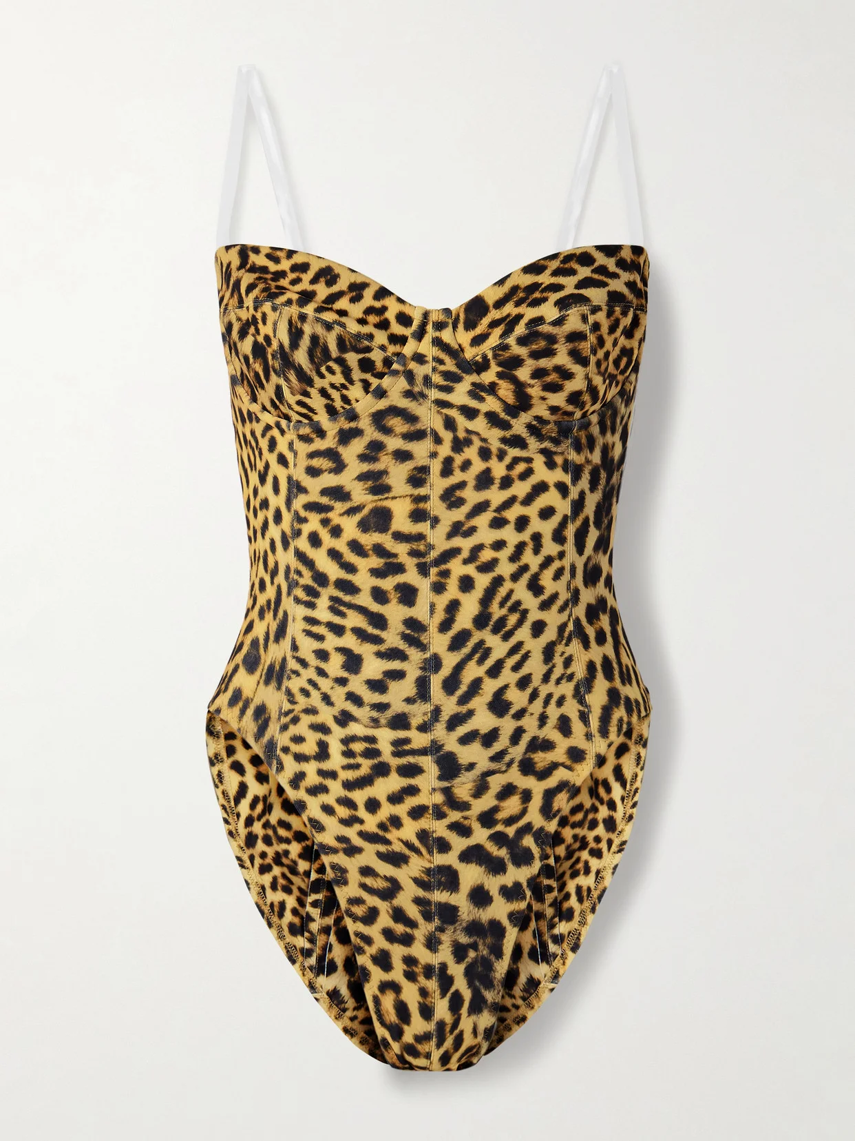 Mio Strapless Leopard-print Swimsuit - 1