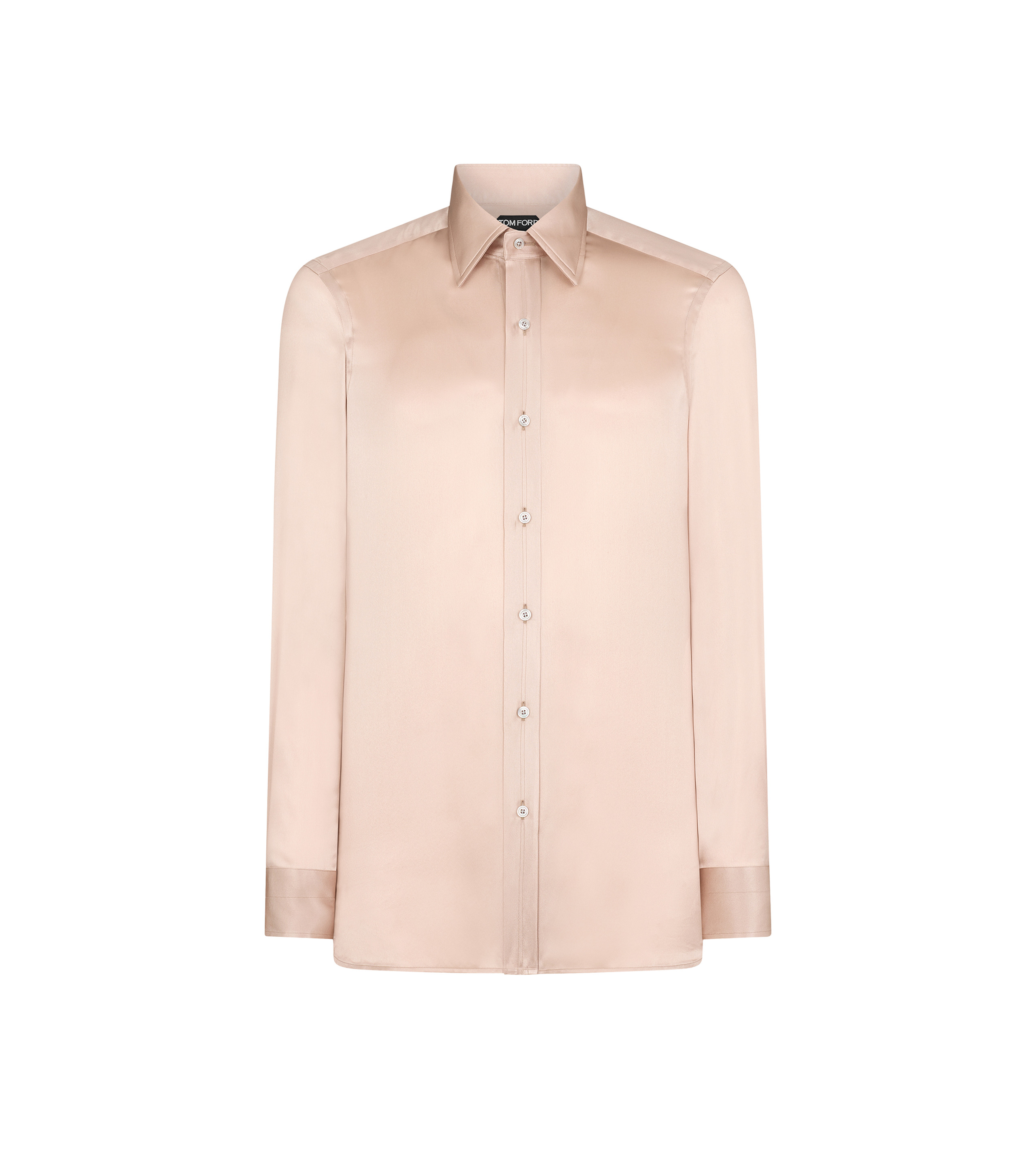 SILK CHARMEUSE SLIM FIT SHIRT - 1